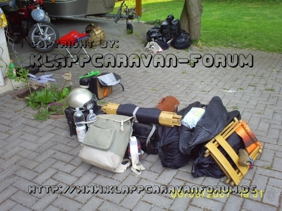 Moppedtour durch Frankreich - Gepäck