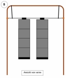 Plan 2 - integriertes Gestänge für Hängeschränke im Camp-let
